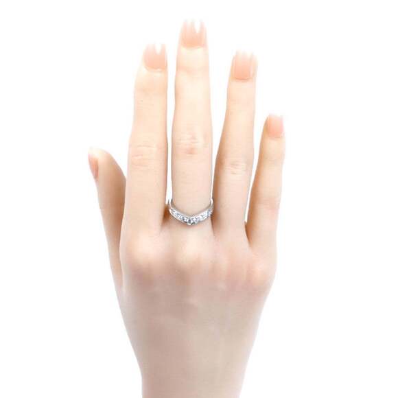 TIFFANY Silver Diamond Eternity Ring